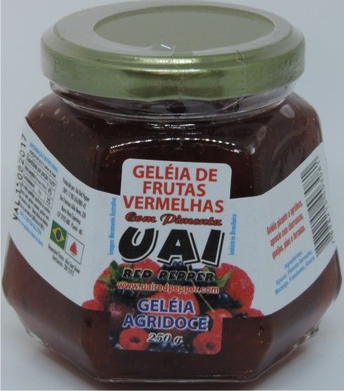 GELÉIA DE PIMENTA COM FRUTAS VERMELHAS